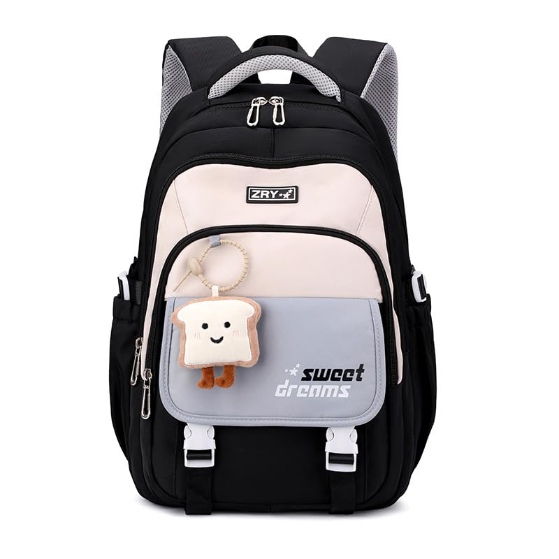 PALAY® School Backpack Multi Compartment Schoolgirls Backpack Khaki Cute Cartoon Casual Travel Padded Shoulder Strap Students Book Bag Carry-on Children's Day PALAY® School Backpack Multi Compartment Schoolgirls Backpack Khaki Cute Cartoon Casual Travel Padded Shoulder Strap Students Book Bag Carry-on Children's Day
